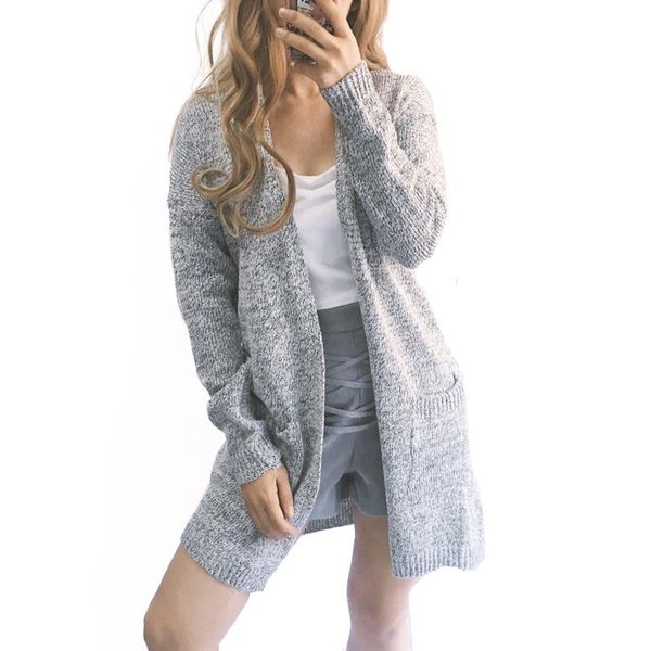 women's sweaters 2021 autumn winter women long sleeve loose pocket knitting cardigan sweater womens knitted female pull femme, White;black
women's sweaters 2021 autumn winter women long sleeve loose pocket knitting cardigan sweater womens knitted female pull femme, White;black