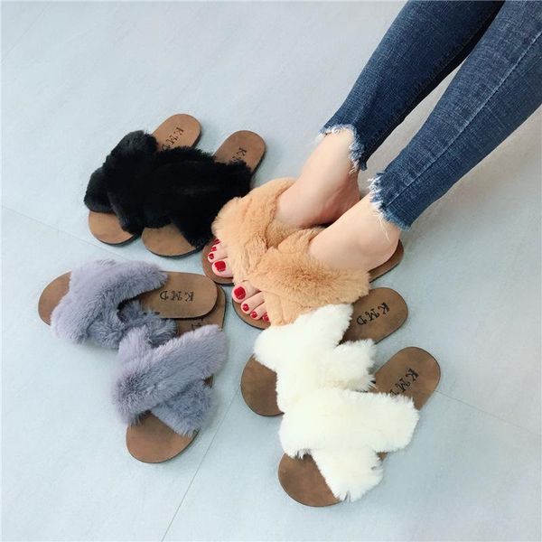 sandals plush slipper women's autumn and winter style outer wear cross belt-style chic hong kong flat, Black
sandals plush slipper women's autumn and winter style outer wear cross belt-style chic hong kong flat, Black