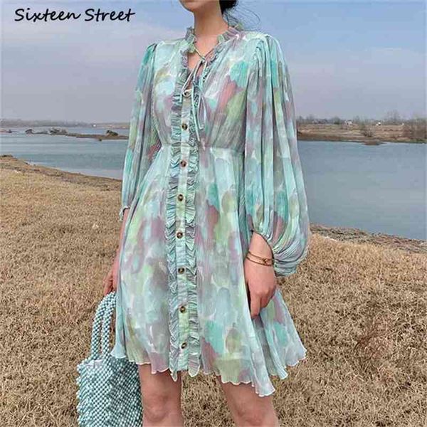 vintage boho chiffon dress for woman puff sleeve pleated summer loose camouflage green runway design mini es 210603, Black;gray
vintage boho chiffon dress for woman puff sleeve pleated summer loose camouflage green runway design mini es 210603, Black;gray