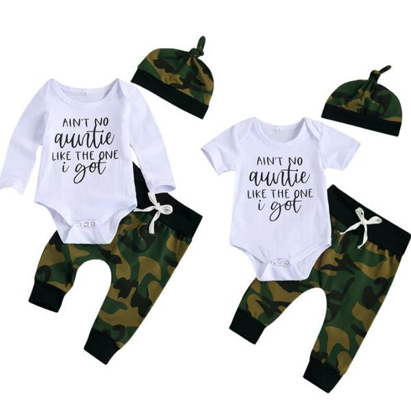 clothing sets baby boys fall outfits cute short/long sleeve letter print romper + camo pants knot hat 3pcs set, White
clothing sets baby boys fall outfits cute short/long sleeve letter print romper + camo pants knot hat 3pcs set, White