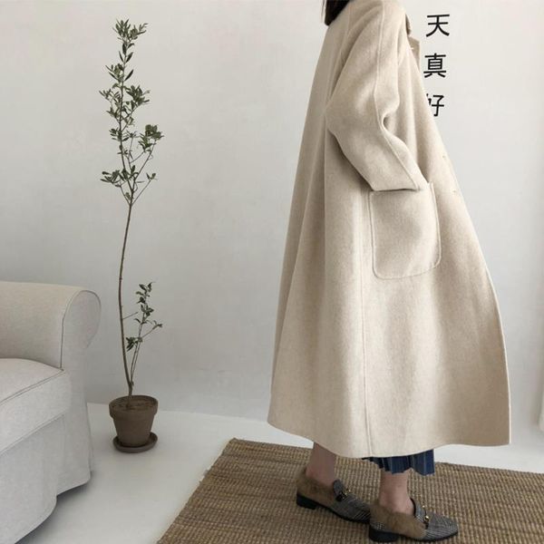 women's wool & blends jacket women coat trench autumn and winter loose woolen overcoat veste manteau femme, Black
women's wool & blends jacket women coat trench autumn and winter loose woolen overcoat veste manteau femme, Black