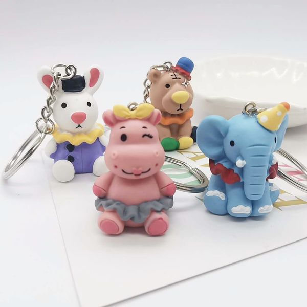 2021 fashion keychain creative cartoon circus clown animal key chain bag pendant tree elephant tiger ox rabbit, Silver
2021 fashion keychain creative cartoon circus clown animal key chain bag pendant tree elephant tiger ox rabbit, Silver