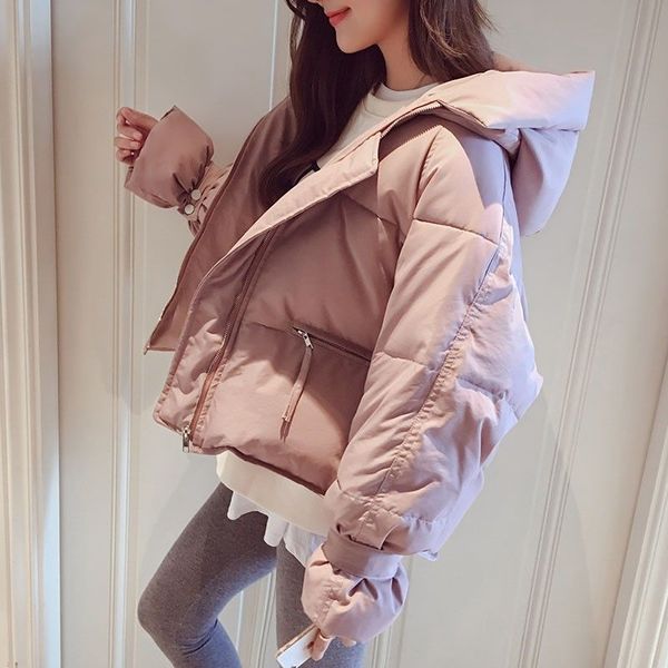 off season thickened loose hooded student cotton women's short large bread clothes 2021 new winter coat, Black
off season thickened loose hooded student cotton women's short large bread clothes 2021 new winter coat, Black