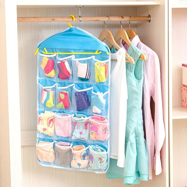 storage bags 16 grids wardrobe hanging pocket container clothing underwear bras socks ties hanger foldable supplies
storage bags 16 grids wardrobe hanging pocket container clothing underwear bras socks ties hanger foldable supplies