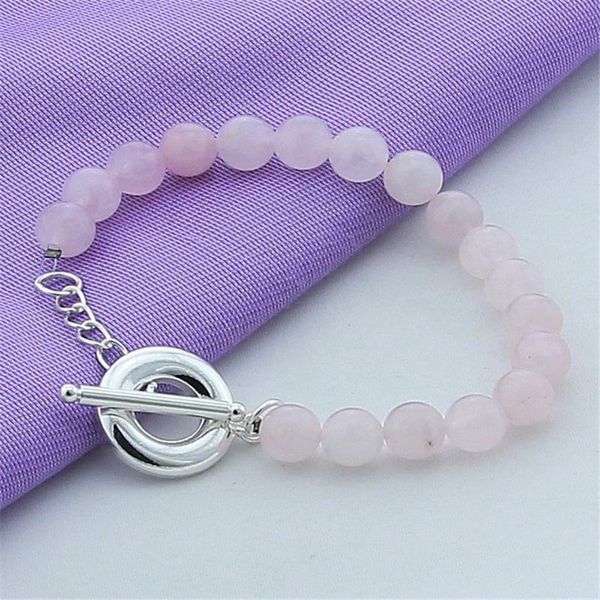 beaded, strands 925 silver 8mm pink round bead to-claspcharm bracelet for women men trendy fashion jewelry engagement birthday, Black
beaded, strands 925 silver 8mm pink round bead to-claspcharm bracelet for women men trendy fashion jewelry engagement birthday, Black