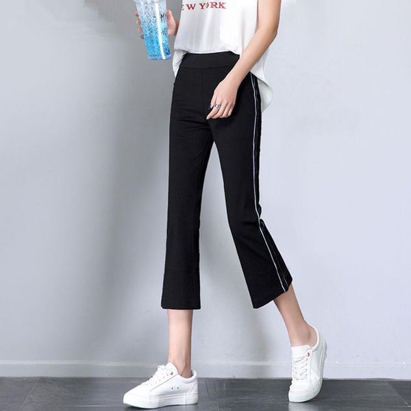 women's pants & capris women calf-length flare side-stripe thin casual summer slim ice-silk womens trousers fashion vintage simple leis, Black;white
women's pants & capris women calf-length flare side-stripe thin casual summer slim ice-silk womens trousers fashion vintage simple leis, Black;white