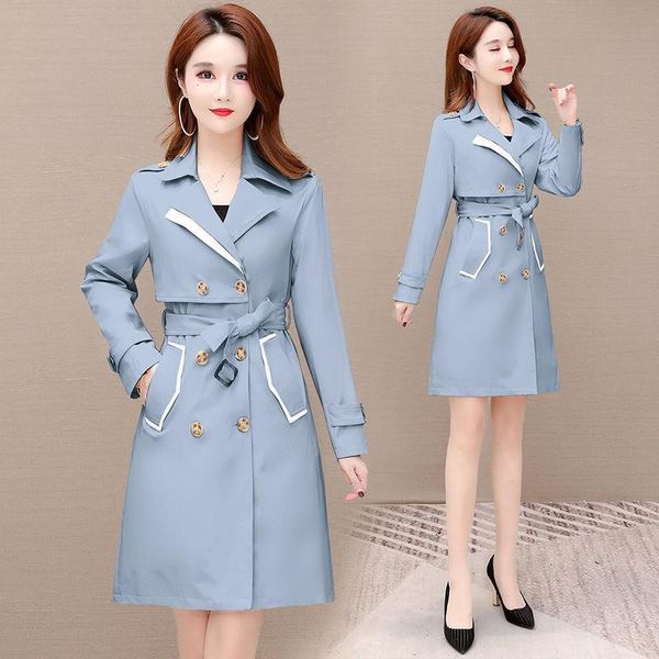 women's trench coats windbreaker middle long 2021 spring and autumn wear korean slim fashion temperament double breasted, Tan;black
women's trench coats windbreaker middle long 2021 spring and autumn wear korean slim fashion temperament double breasted, Tan;black
