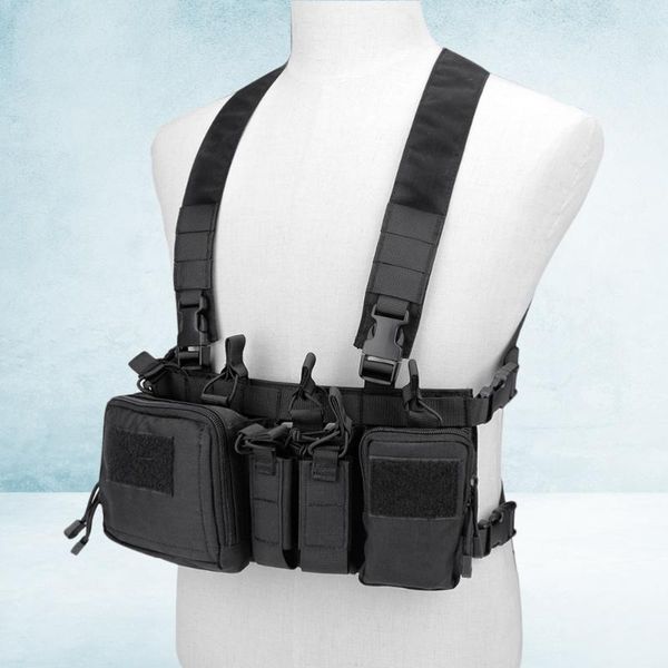 chest vest rig multipurpose molle vest with multi-pockets bag fighting load carrier for cs game paintball outdoor s, Camo;black
chest vest rig multipurpose molle vest with multi-pockets bag fighting load carrier for cs game paintball outdoor s, Camo;black