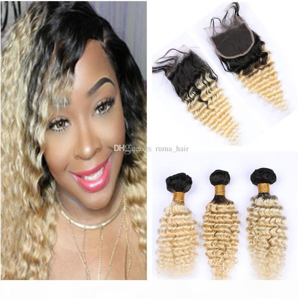 deep curly ombre 1b 613 blonde human hair bundles with lace closure dark roots blonde ombre virgin peruvian deep wave bundles and closure, Black;brown
deep curly ombre 1b 613 blonde human hair bundles with lace closure dark roots blonde ombre virgin peruvian deep wave bundles and closure, Black;brown