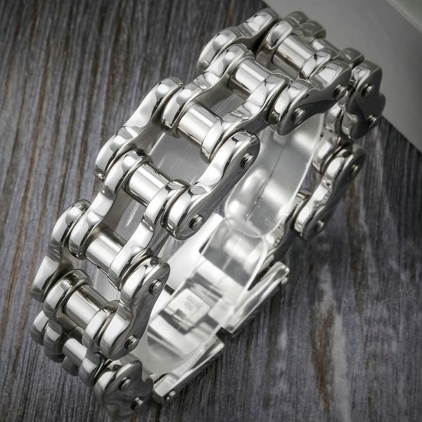 new fashion big size vintage motorcycle chain bracelet men metal mens bracelets stainless steel on hand hip hop jewelry gifts for men, Black
new fashion big size vintage motorcycle chain bracelet men metal mens bracelets stainless steel on hand hip hop jewelry gifts for men, Black
