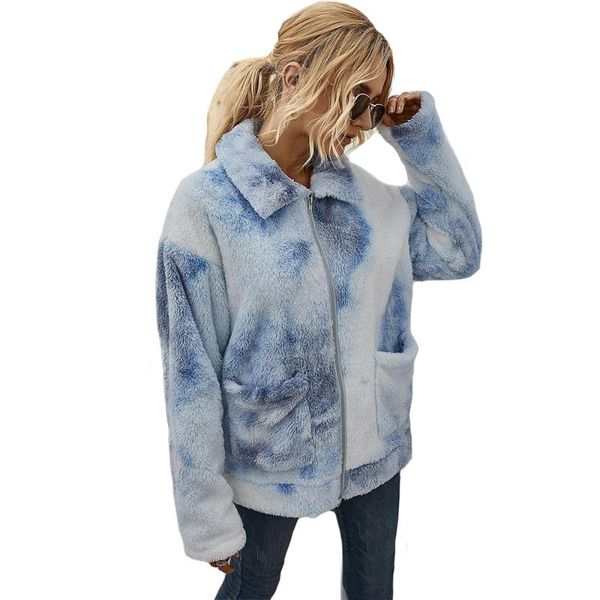 women coat fleece tie-dye printing short thick zipper jackets casual autumn winter furry street ladies jacket clothing, Black;brown
women coat fleece tie-dye printing short thick zipper jackets casual autumn winter furry street ladies jacket clothing, Black;brown