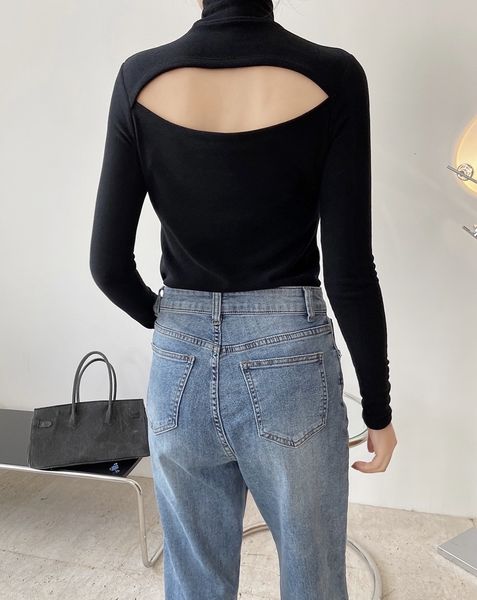 new 2021 hollow out black turtleneck t-shirts long sleeve slim women reverisable tees ja3k, White
new 2021 hollow out black turtleneck t-shirts long sleeve slim women reverisable tees ja3k, White
