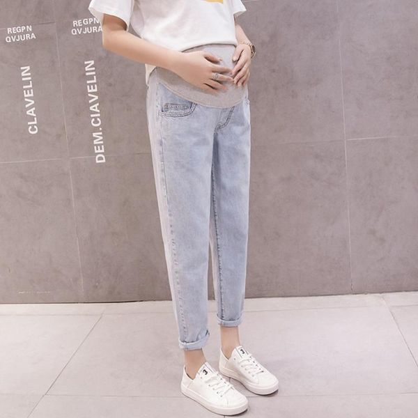 pregnant women's jeans cropped trousers spring and autumn pregnant women casual baggy pants loose women's pants, White
pregnant women's jeans cropped trousers spring and autumn pregnant women casual baggy pants loose women's pants, White