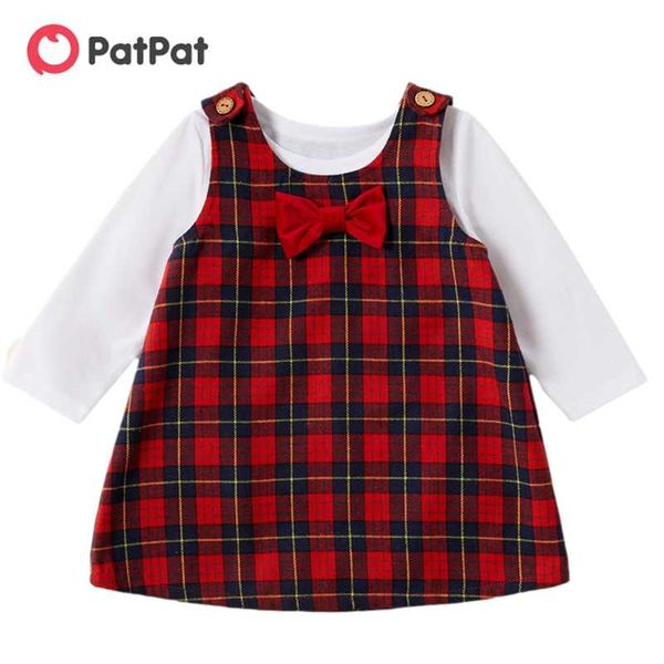 girl's dresses patpat arrival 2021 spring and autumn 2-piece baby toddler solid plaid bowknot decor dress set baby's clothing, Red;yellow
girl's dresses patpat arrival 2021 spring and autumn 2-piece baby toddler solid plaid bowknot decor dress set baby's clothing, Red;yellow