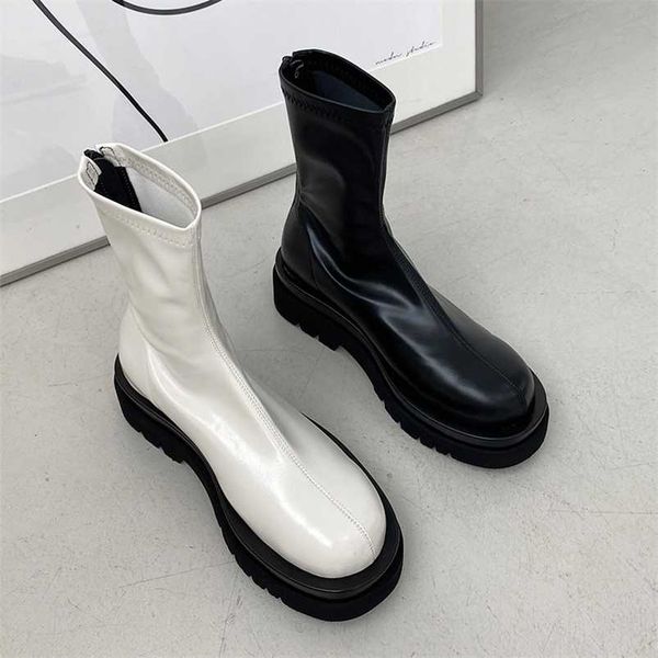 chelsea short boots women's shoes casual sleeve ankle boots women fashion round toe back zipper thick-soled martin boots 211103, Black
chelsea short boots women's shoes casual sleeve ankle boots women fashion round toe back zipper thick-soled martin boots 211103, Black