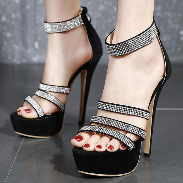 dress shoes women sandals flock sequined cloth slip on 14cm thin heels high round toe rhinestones shallow size 35-42, Black
dress shoes women sandals flock sequined cloth slip on 14cm thin heels high round toe rhinestones shallow size 35-42, Black
