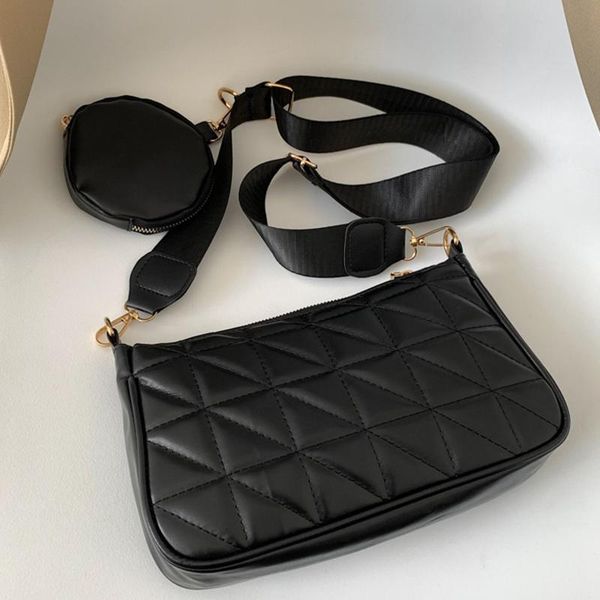 evening bags 2 pieces set shoulder bag fashion quilted pattern leather women wide strap messenger casual crossbody for
evening bags 2 pieces set shoulder bag fashion quilted pattern leather women wide strap messenger casual crossbody for