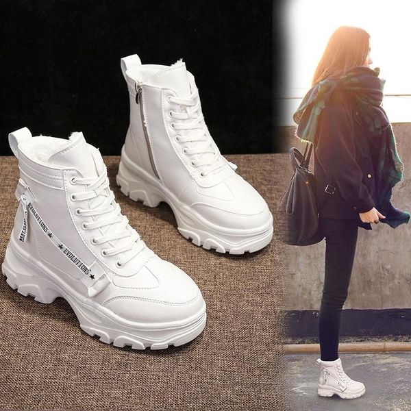boots 2021 female autumn winter shoes woman increased velvet women white ankle motorcycle, Black
boots 2021 female autumn winter shoes woman increased velvet women white ankle motorcycle, Black