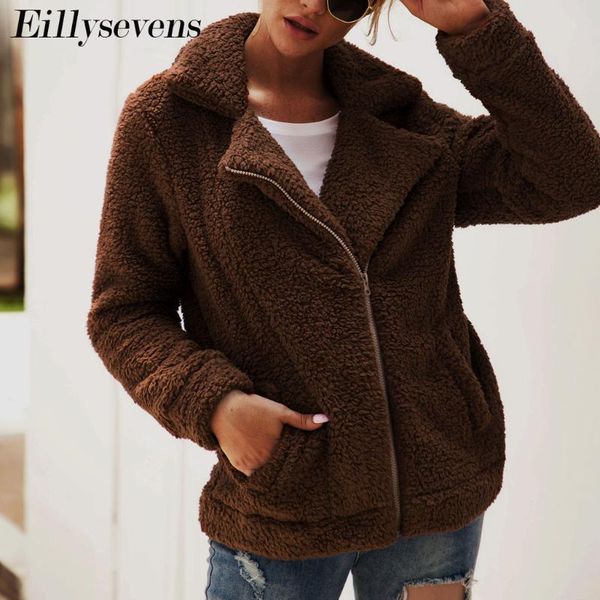 women's jackets winter coat women autumn casual womens lapel zip up faux fur shearling fuzzy fleece jacket teddy bear warm fashion, Black;brown
women's jackets winter coat women autumn casual womens lapel zip up faux fur shearling fuzzy fleece jacket teddy bear warm fashion, Black;brown