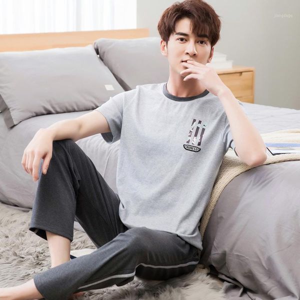 men's sleepwear men round neck pajama sets summer fashion pajamas casual short sleeve trousers two-piece suit home wear, Black;brown
men's sleepwear men round neck pajama sets summer fashion pajamas casual short sleeve trousers two-piece suit home wear, Black;brown