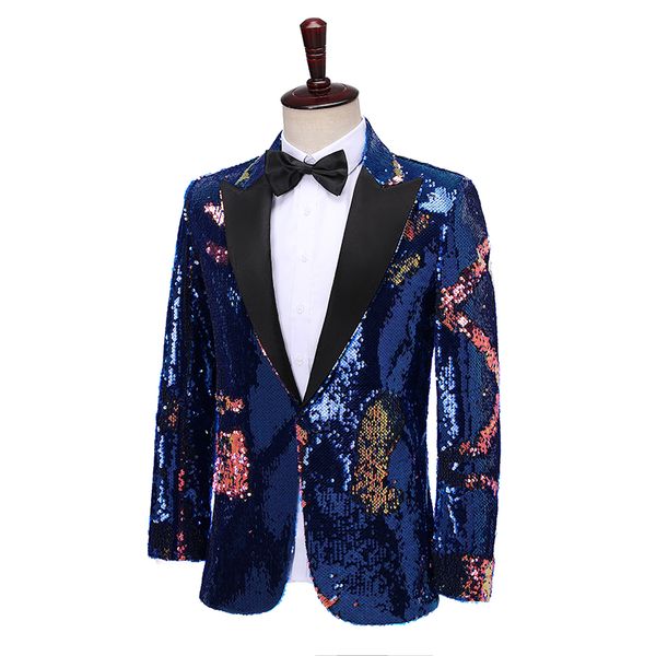 new men shiny royal blue sequins blazers luxury stage slim suits fashion male wedding groom dress nightclub singer prom 2-pieces, Black;red
new men shiny royal blue sequins blazers luxury stage slim suits fashion male wedding groom dress nightclub singer prom 2-pieces, Black;red