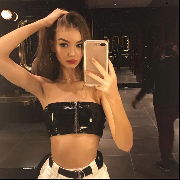 women leather bustier wrapped chest crop strapless sleeveless short black zipper club 2021, White
women leather bustier wrapped chest crop strapless sleeveless short black zipper club 2021, White