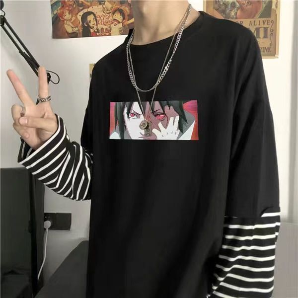 2021 new autumn naruto men fake two piece t-shirt male student clothes trendy rock high street harajuku zhty, Black
2021 new autumn naruto men fake two piece t-shirt male student clothes trendy rock high street harajuku zhty, Black