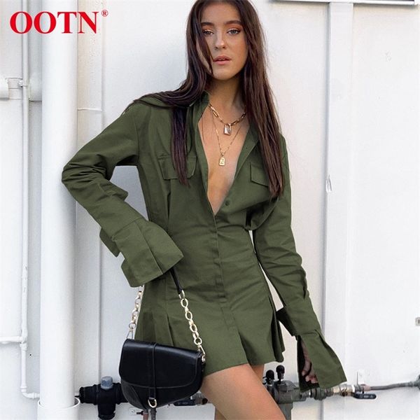 ootn pleated casual tunic dress white women shirt dress summer flare sleeve ladies office elegant short mini dresses green 210309, Black;gray
ootn pleated casual tunic dress white women shirt dress summer flare sleeve ladies office elegant short mini dresses green 210309, Black;gray