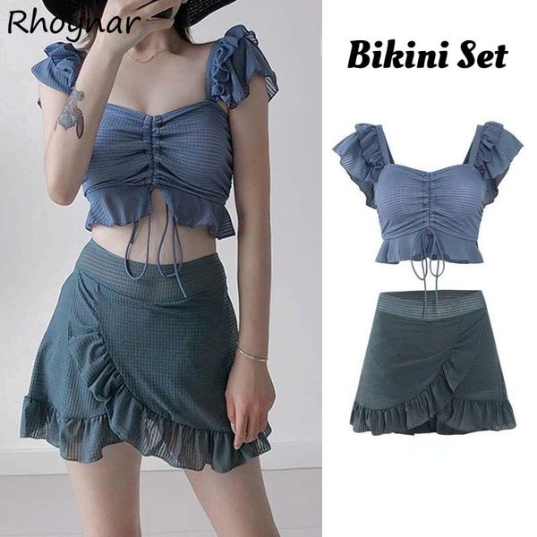 women's swimwear bikini set women summer sweet mori girls korean style high waist fashion backless cute bow slim beach ruffles chic, White;black
women's swimwear bikini set women summer sweet mori girls korean style high waist fashion backless cute bow slim beach ruffles chic, White;black