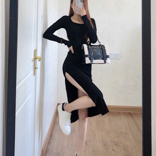 womengaga slim split autumn sweet long summer party dress black dresses elegant square collar women vintage fr8n 210603, Black;gray
womengaga slim split autumn sweet long summer party dress black dresses elegant square collar women vintage fr8n 210603, Black;gray
