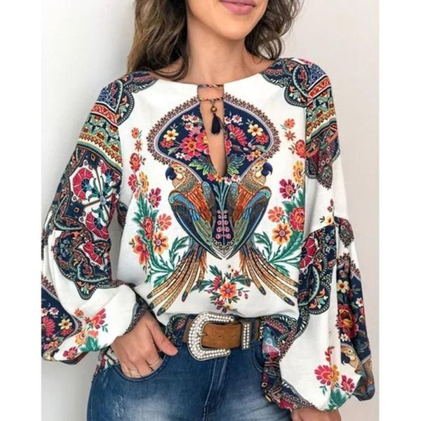 women's blouses & shirts womens print chiffon pullover spring summer loose casual ladies lantern sleeve clothing crew collar hollowed o, White
women's blouses & shirts womens print chiffon pullover spring summer loose casual ladies lantern sleeve clothing crew collar hollowed o, White