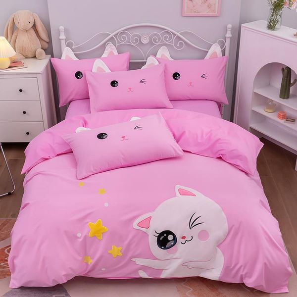bedding sets 100% cotton cartoon embroidery twin size duvet cover flat/fitted sheet pillow for girls and boys
bedding sets 100% cotton cartoon embroidery twin size duvet cover flat/fitted sheet pillow for girls and boys