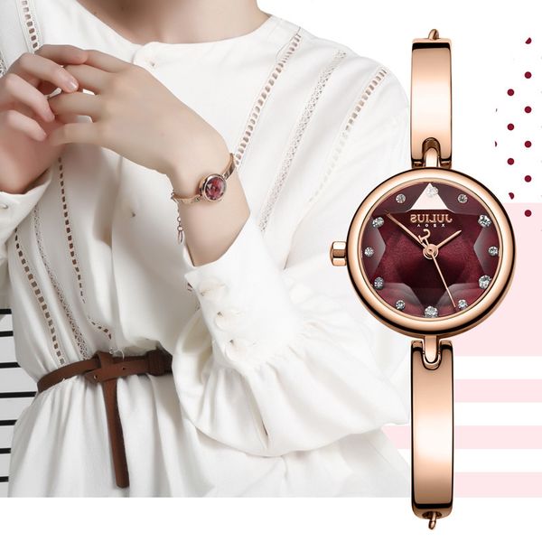 new julius bangle lady women's watch japan quartz fashion hour small clock chain bracelet girl's valentine birthday gift box, Slivery;brown
new julius bangle lady women's watch japan quartz fashion hour small clock chain bracelet girl's valentine birthday gift box, Slivery;brown