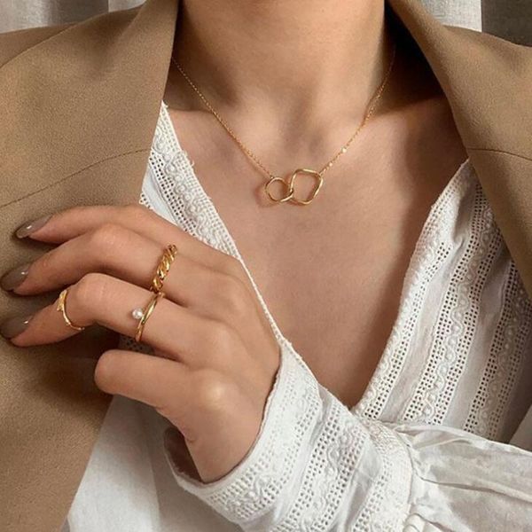 chokers goth double circles hoop pendant neckalces for women gold color clavicle chain necklaces female vintage fashion jewelry gift, Golden;silver
chokers goth double circles hoop pendant neckalces for women gold color clavicle chain necklaces female vintage fashion jewelry gift, Golden;silver