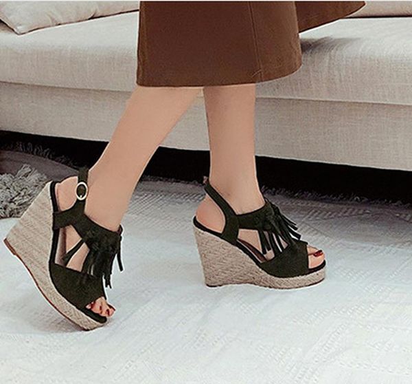 sandals high shoes woman wedges vintage women summer leather heels plus size gladiator sandalias mujer sapato feminino sf0652, Black
sandals high shoes woman wedges vintage women summer leather heels plus size gladiator sandalias mujer sapato feminino sf0652, Black