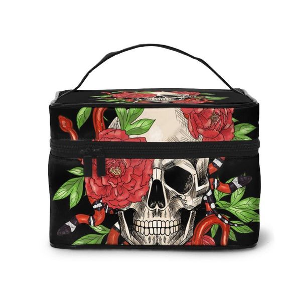 cosmetic bags & cases women's travel organization beauty make up storage lady wash skulls with snakes and peonies handbag pouch
cosmetic bags & cases women's travel organization beauty make up storage lady wash skulls with snakes and peonies handbag pouch