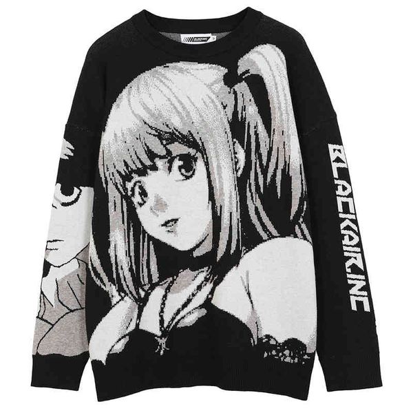 pullover japane streetwear cartoon girl print knitted sweaters men hip hop sweater oversized vintage knitwear korean cloth, White;black
pullover japane streetwear cartoon girl print knitted sweaters men hip hop sweater oversized vintage knitwear korean cloth, White;black