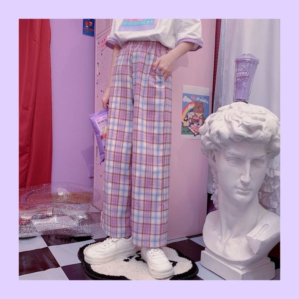 plaid pants women casual chic oversize 2xl loose wide leg trousers retro teens harajuku y2k purple all-match streetwear, Black;white
plaid pants women casual chic oversize 2xl loose wide leg trousers retro teens harajuku y2k purple all-match streetwear, Black;white