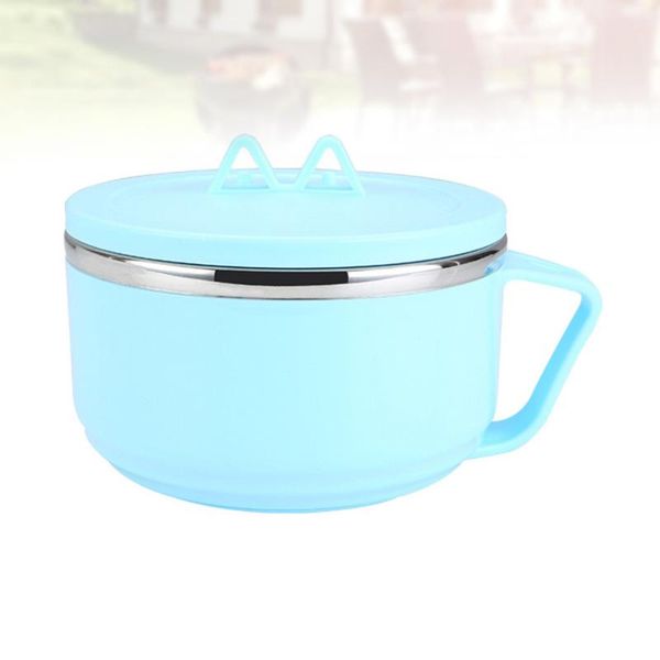 1pc double layer stainless steel noodles bowl with lid and spoon preservation bowls heat resistant for home (blue)
1pc double layer stainless steel noodles bowl with lid and spoon preservation bowls heat resistant for home (blue)