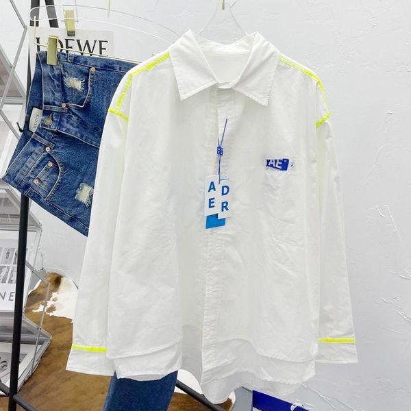 men's casual shirts 2021 ader error men women pocket back wash label patch logo adererror shirt 1:1 yellow stripe blouse, White;black 
men's casual shirts 2021 ader error men women pocket back wash label patch logo adererror shirt 1:1 yellow stripe blouse, White;black