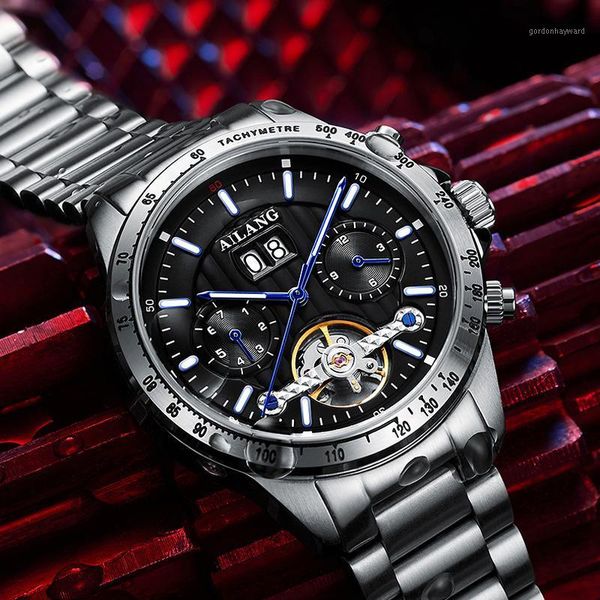 lettering dial men military sport watches men's tourbillon mechanical clock calendar waterproof wrist watch wristwatches, Slivery;brown
lettering dial men military sport watches men's tourbillon mechanical clock calendar waterproof wrist watch wristwatches, Slivery;brown