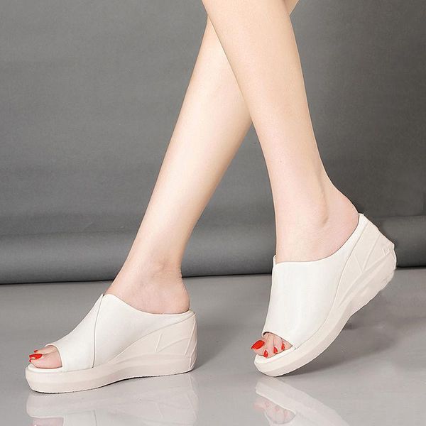 slippers womens high heels ladies leisure summer wedges sandals thick bottom genuine leather casual shoes women platform mules slipper, Black
slippers womens high heels ladies leisure summer wedges sandals thick bottom genuine leather casual shoes women platform mules slipper, Black