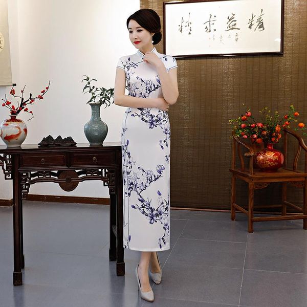 ethnic clothing high split satin qipao women mandarin collar party dress gown flower plus size chinese style cheongsam vintage button vestid, Red
ethnic clothing high split satin qipao women mandarin collar party dress gown flower plus size chinese style cheongsam vintage button vestid, Red