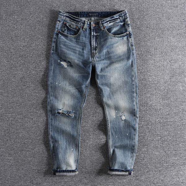 2021 new arrival beggar's hole slim men's paint point versatile capris boot pants jeans trouser 0596 9nxs, White;black
2021 new arrival beggar's hole slim men's paint point versatile capris boot pants jeans trouser 0596 9nxs, White;black