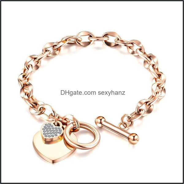 jewelryfashion love bracelet jewelry stainless steel women rose gold sier heart-shaped charm bracelets for birthday gift drop delivery 2021, Golden;silver
jewelryfashion love bracelet jewelry stainless steel women rose gold sier heart-shaped charm bracelets for birthday gift drop delivery 2021, Golden;silver
