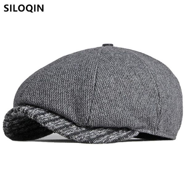 berets siloqin snapback cap autumn winter men's hats vintage warm earmuffs retro brand cotton hat british fashion sports, Blue;gray
berets siloqin snapback cap autumn winter men's hats vintage warm earmuffs retro brand cotton hat british fashion sports, Blue;gray