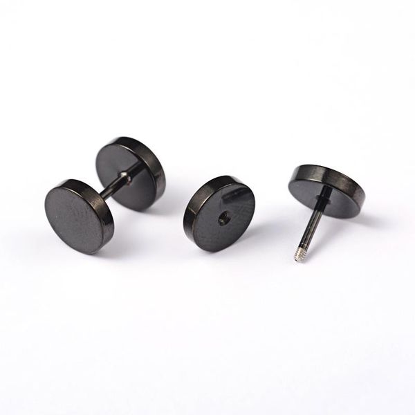 hoop & huggie 304 stainless steel ear stud punk earrings double sided flat round gunmetal for men jewelry,11mm long 8mm wide;pin: 1mm, Golden;silver
hoop & huggie 304 stainless steel ear stud punk earrings double sided flat round gunmetal for men jewelry,11mm long 8mm wide;pin: 1mm, Golden;silver