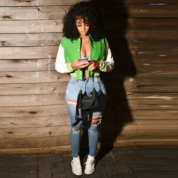 women's jackets autumn winter women sport baseball jacket casual single-breasted full sleeve coat streetwear vintage clothing outgoing, Black;brown
women's jackets autumn winter women sport baseball jacket casual single-breasted full sleeve coat streetwear vintage clothing outgoing, Black;brown