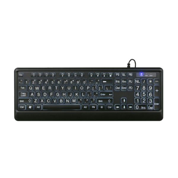 wired keyboard, illuminated keyboard, large font backlight to protect eyesight, for internet cafes, schools, companies
wired keyboard, illuminated keyboard, large font backlight to protect eyesight, for internet cafes, schools, companies