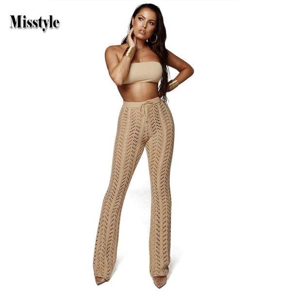 women's jumpsuits & rompers misstyle knitted pants solid crochet hollow out flare women summer beach pant with lace-up long trousers 20, Black;white
women's jumpsuits & rompers misstyle knitted pants solid crochet hollow out flare women summer beach pant with lace-up long trousers 20, Black;white